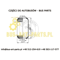 PODUSZKA ZAWIESZENIA MIECH VOLVO 9000 9700 9900 OŚ NAPĘDOWA ZA OSIĄ 20540789 21836533 130mm/130mm CONTI