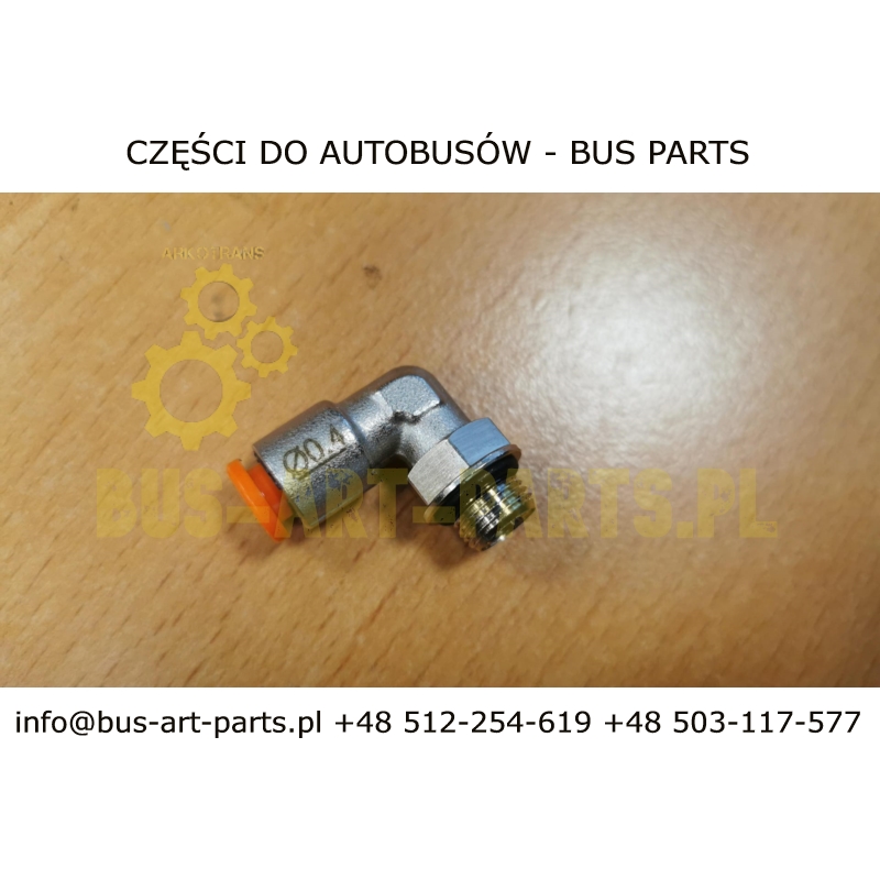 Pneumatický loket G-1/8" + rychlé připojení Q - 6 MASATS 645035GN Q-0,4 mm