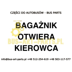 NAKLEJKA BAGAŻNIKI OTWIERA KIEROWCA NAPIS CZARNY