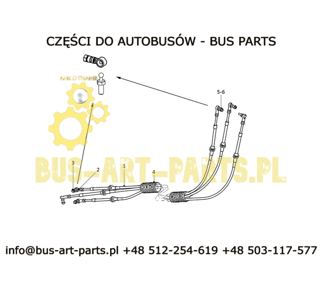 LINKA ZMIANY BIEGÓW DAF SB3000 SB4000 BERKHOFF IRIZAR MISTRAL MARCOPOLO