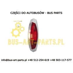 LAMPA OBRYSOWA BIAŁO CZERWONA 24V NA ZARÓWKĘ RURKOWĄ L-36MM