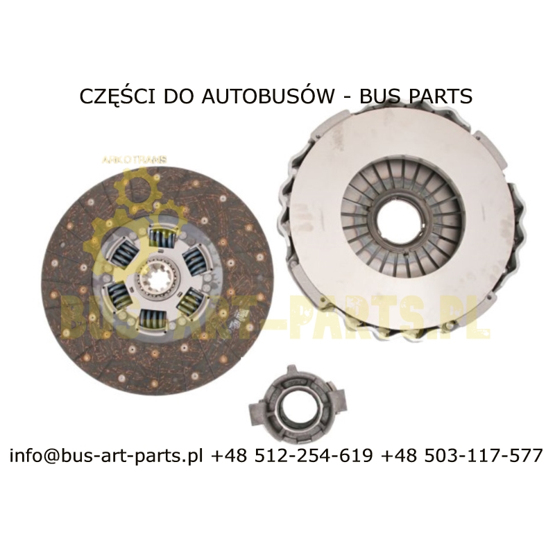 SPRZĘGŁO KOMPLETNE 430MM IRISBUS KAROSA ARWAY, RECERO, CROSSWAY, DOMINO, EVADYS, MAGELYS, ZF 6S1600 CUMMINS IVECO