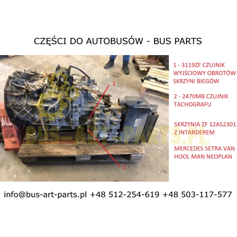 SNÍMAČ TACHOGRAFU V PREVODOVKE ZF 12AS...AS-TRONIC 4-PIN KITAS4. 1