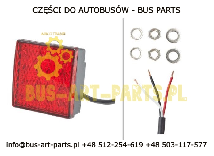 LAMPA TYŁ POZYCJA/STOP VAN HOOL LED 24V CZEWONA HELLA