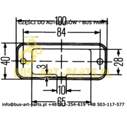 LAMPA OBRYSOWA BIAŁA MERCEDES O350 BOVA FUTURA