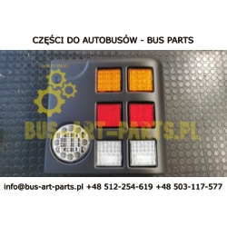 LAMPA ZESPOLONA TYŁ VAN HOOL T9.. LEWA KOMPLETACJA LAMPY OBUDOWA + ELEMENTY ŚWIETLNE HELLA