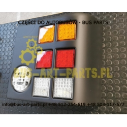 LAMPA ZESPOLONA TYŁ VAN HOOL T9.. LEWA KOMPLETACJA LAMPY OBUDOWA + ELEMENTY ŚWIETLNE HELLA