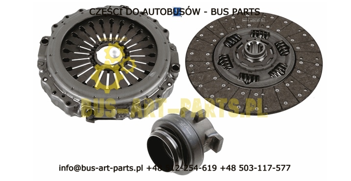Spojka KPL ZF 12AS AS-TRONIC VDL FUTURA II E6 MX obsahuje přítlak a disk 30133923 30133924 30130087 poklopů
