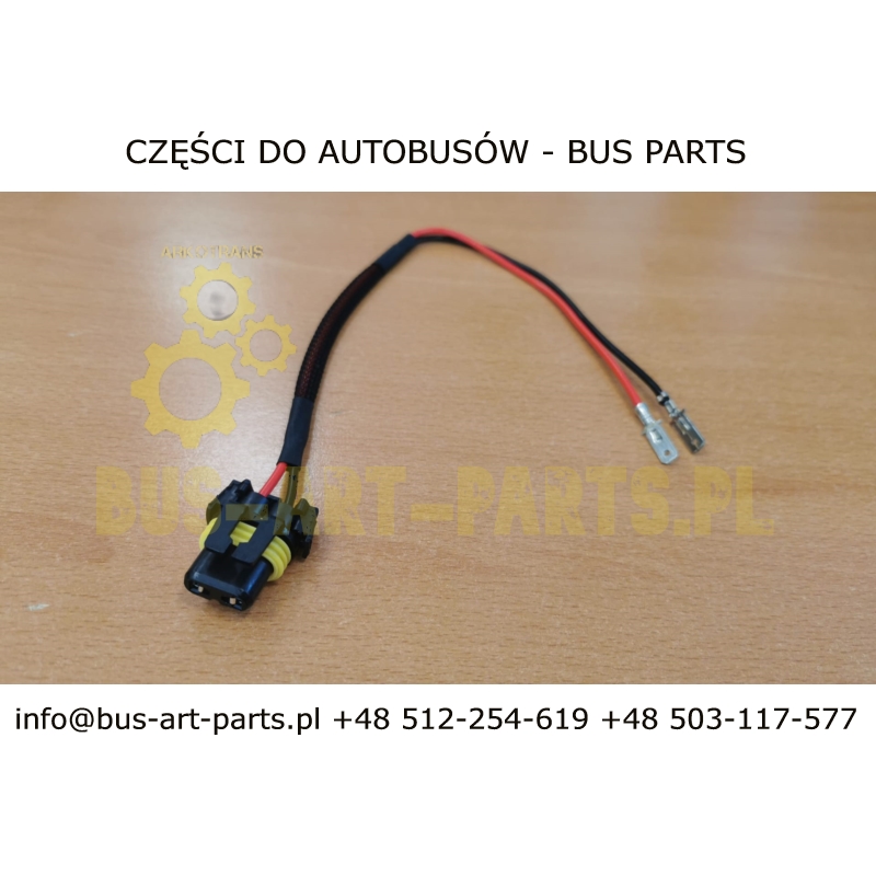 KABEL ZASILAJĄCY Z WTYCZKĄ 2-PIN PRZETWORNICY REFLEKTORA XENON SETRA S4.. HD HDH GT GT-HD DO A0008210961 0008210961 5DV007810197