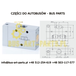 ZAWÓR PODNOSZENIA OPUSZCZANIA OSI VAN HOOL 3/2 ODPOWIEDNIK 5711100300 571 110 030 0 REXROTH AVENTICS STEROWANIE 1/8" WYJŚCIA 1/2