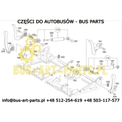 KOŃCÓWKA OCZKO UCHO SIŁOWNIKA  FOTELA NSC EVOBUS PO -2009 SETRA S4.. MERCEDES TOURISMO TRAVEGO