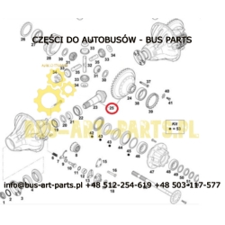 Diskinis ratas su atakuojančiu velenu SETRA S4.. MERCEDES TRAVEGO TOURISMO 43: 11 PAVARŲ SKAIČIUS 3,91