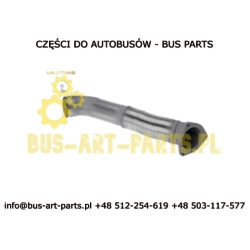 RURA WYDECHOWA KRÓTKA ZAGIĘTA Z PESZLEM Q-115 MERCEDES TRAVEGO SETRA S4 .. / O350 EURO 3