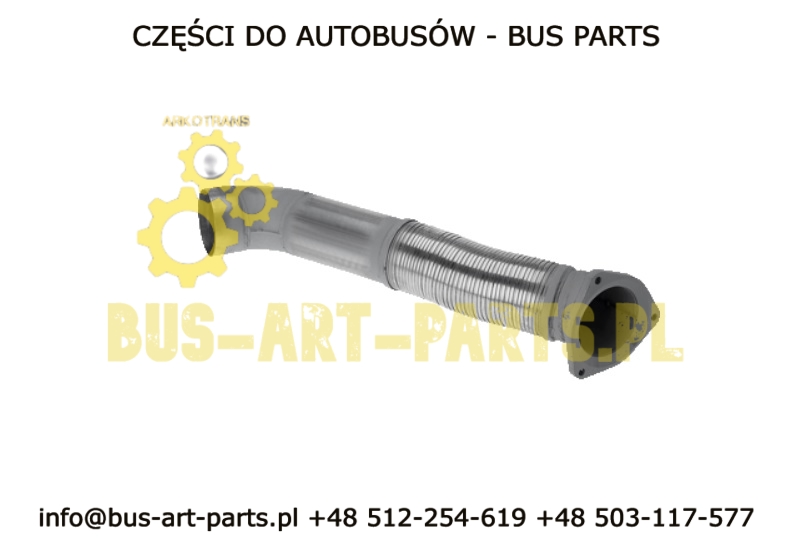 RURA WYDECHOWA KRÓTKA ZAGIĘTA Z PESZLEM Q-115 MERCEDES TRAVEGO SETRA S4 .. / O350 EURO 3