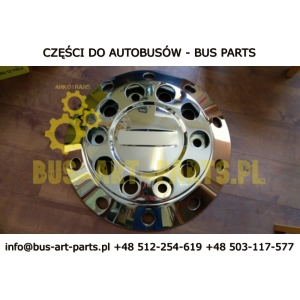 KOŁPAK KOŁA 22.5" CHROMOWANY PRZÓD LUB OŚ WLECZONA OTWORY Q-32MM POD NAKRĘTKI Z WYPUSTEM DO FELG ALUMINIOWYCH