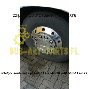 KOŁPAK KOŁA 22.5" CHROMOWANY PRZÓD LUB OŚ WLECZONA OTWORY Q-32MM POD NAKRĘTKI Z WYPUSTEM DO FELG ALUMINIOWYCH