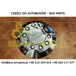 KOŁPAK KOŁA 22.5" CHROMOWANY PRZÓD LUB OŚ WLECZONA OTWORY Q-32MM POD NAKRĘTKI Z WYPUSTEM DO FELG ALUMINIOWYCH