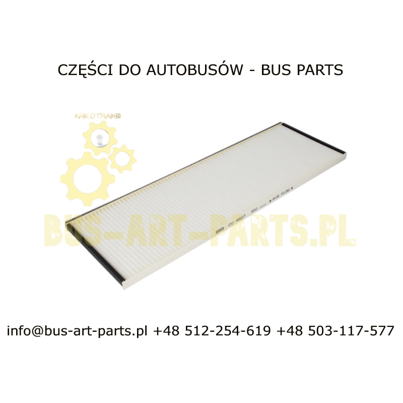 FILTR KLIMATYZACJI 456X151X13 CIENKI MERCEDES O350 TRAVEGOSETRA S3.. S4.. NEOPLAN