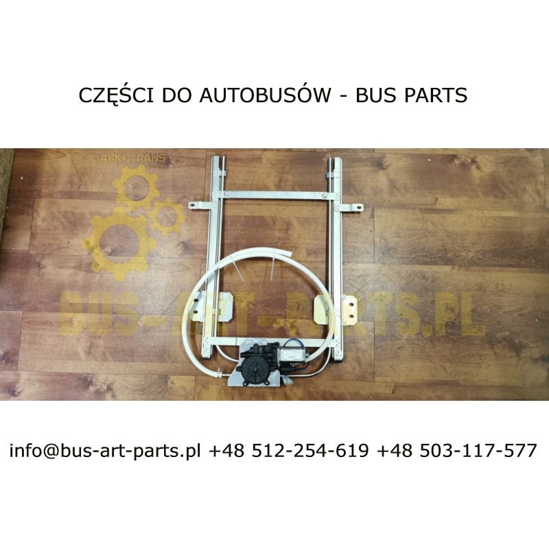 PODNOŚNIK SZYBY VOLVO 9000 9700 9900 EURO 5 EURO 6 KPL 22095587 SILNIK 21368850  22095587 STELAŻ 21368849  22095587