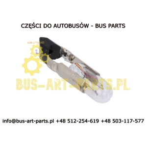 ŻARÓWKA 24V-28V FI-5,5mm L-22mm całkowita / L-16MM SAM COKÓŁ / 40mA VAN HOOL W PULPICIE I PRZYCISKACH