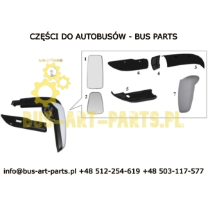 OBUDOWA LUSTERKA LEWA SETRA S4..GT..HD..