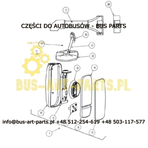 GNIAZDO MOCOWANIA LUSTERKA ARCOL 24V