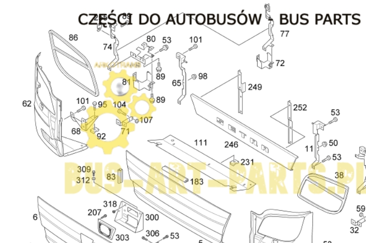 NAROŻNIK ZDERZAKA PRZÓD PRAWY SETRA S4.. GT GT-HD UL