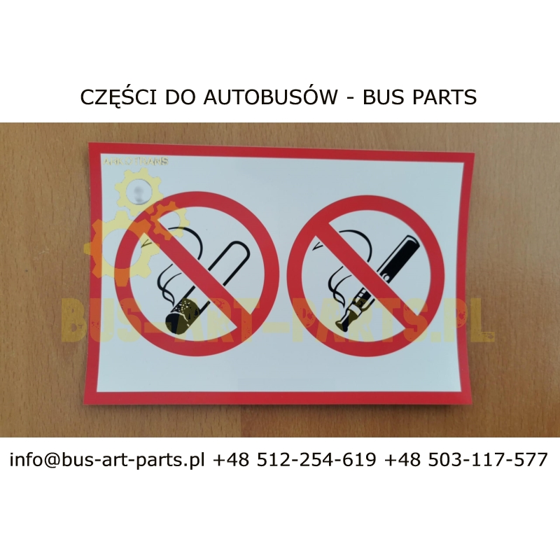 NAKLEJKA ZAKAZ PALENIA PAPIEROS E-PAPIEROS PAPIEROS ELEKTRONICZNY 180X120