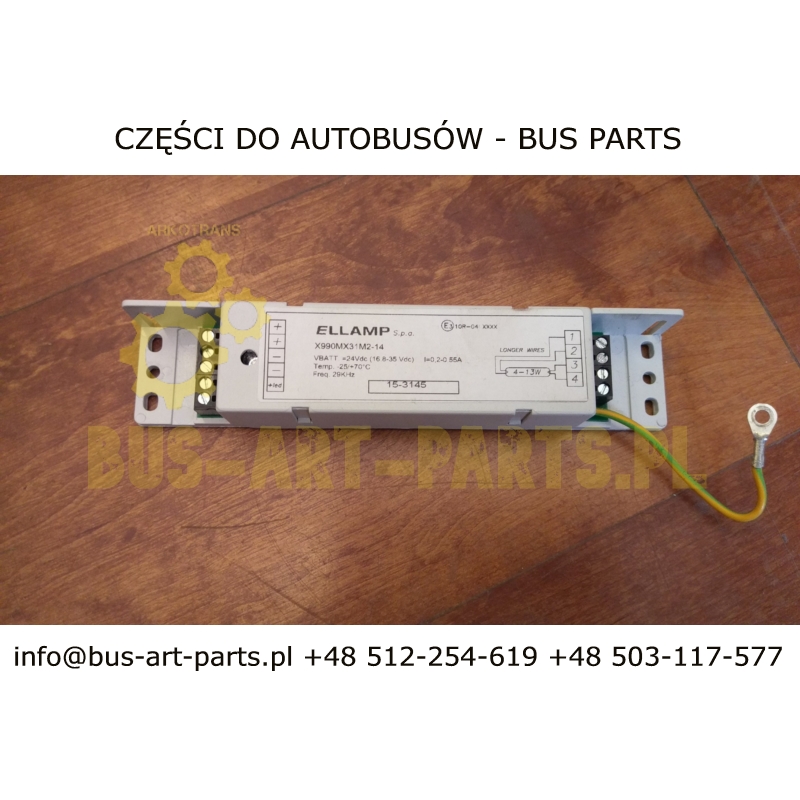PRZETWORNICA NAPIĘCIA ŚWIETLÓWKI 24V 13W LED ZIELONY