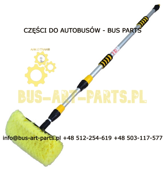 SZCZOTKA DO MYCIA 300CM TELESKOPOWA 3-CZĘŚCI Z BOKAMI Z PODŁĄCZENIEM WODY , Z ZAWOREM