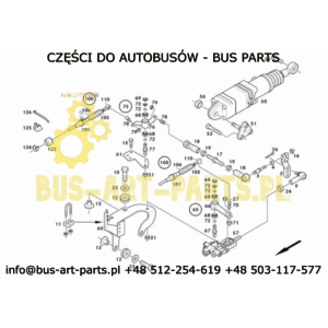 LINKA ZMIANY BIEGÓW SETRA S315 H, GT, UL / MERCEDES INTEGRO O 550 U, UH EURO 3 OM 457HLA SKRZYNIA MERCEDES GO190 GO210 / ZF 6S16