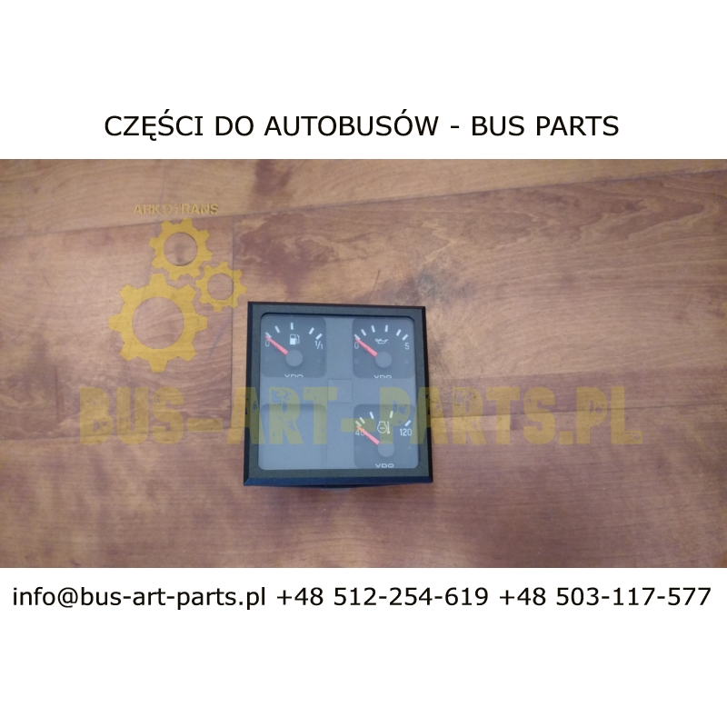 WSKAŹNIK ZEGAR POZIOMU PALIWA CIŚNIENIA OLEJU TEMPERATURY WODY MERCEDES INTEGRO  3-SEGMENTOWY