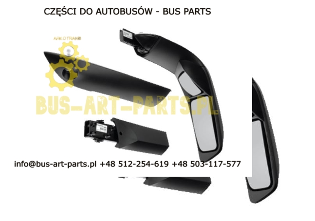 LUSTERKO LEWE SETRA S5.. HD HDH  MERCEDES TOURISMO TRAVEGO EURO 6 BM410 BEZ OSLONY CZOŁOWEJ  Z LAMPĄ OŚWIETLENIA WEJSCIA SKŁADAN