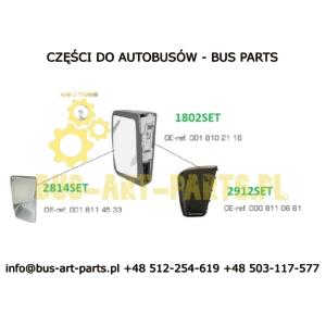 LUSTERKO SETRA S3..UL NF LEWE MERCEDES INTEGRO  WSUWANE NA KLIN