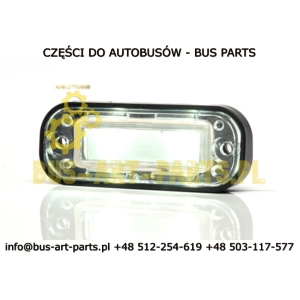LAMPA PODŚWIETLENIA TABLICY ROZSTAW ŚRUB L-65mm BOVA NEOPLAN SOLARIS SCANIA MERCEDES TOURISMO EURO 6