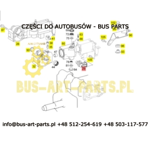CEWKA STEROWANIA ZAWÓRU SKRZYNI BIEGÓW TOURISMO 2006- SETRA S4.. BOVA FUTURA EURO 4 5 2006- A9452601757 9452601757 A0032605263 A