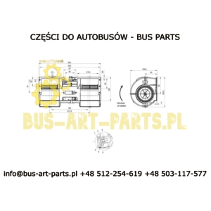 DMUCHAWA MERCEDES TRAVEGO TOURISMO K3G097BK3463  K3G097-BK34-63 4040OBR/MIN 344W