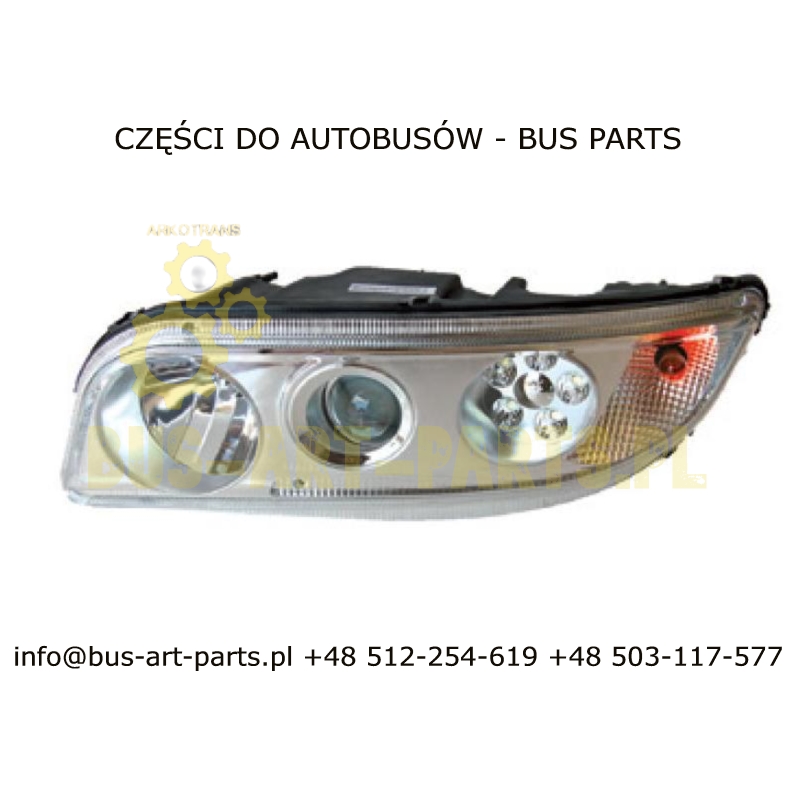 REFLEKTOR PRZEDNI LEWY VOLVO 9700