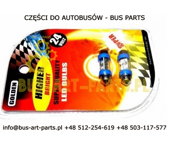 ŻARÓWKA LED 24V SV8.5 (6XLED) 10W 41mm