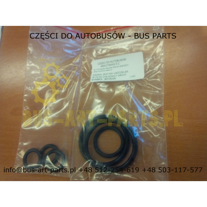 KOMPLET ORINGÓW CHŁODNICY OLEJU RETARDERA VOITH R115 BOVA MERCEDES SETRA