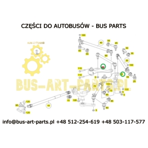 ŁOŻYSKO WSPORNIKA DRĄŻKÓW KIEROWNICZYCH ZF DO WĄSA  6284601219 0004600019 6284601119 4474152010 4474152006 4474152005