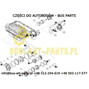 ZESTAW NAPRAWCZY CYLINDRÓW WYBIERAKA AS-TRONIC 12AS ODPOWIEDNIK ZESTAWU 4213559482 + USZCZELKI WYBIERAKA POZIOMEGO 4213559342