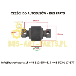 TULEJA DRĄŻKA REAKCYJNEGO TYŁ SETRA S3.. S4.. MERCEDES TRAVEGO TOURISMO INTEGRO 85X130X19 SZEROKI 57mm