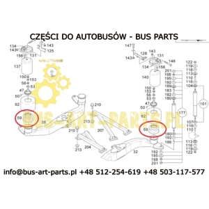 PODSTAWA PODUSZKI DOLNA TYŁ SETRA S4.. S415 GT GT-HD HD HDH UL NF MERCEDES TOURISMO II TRAVEGO INTEGRO