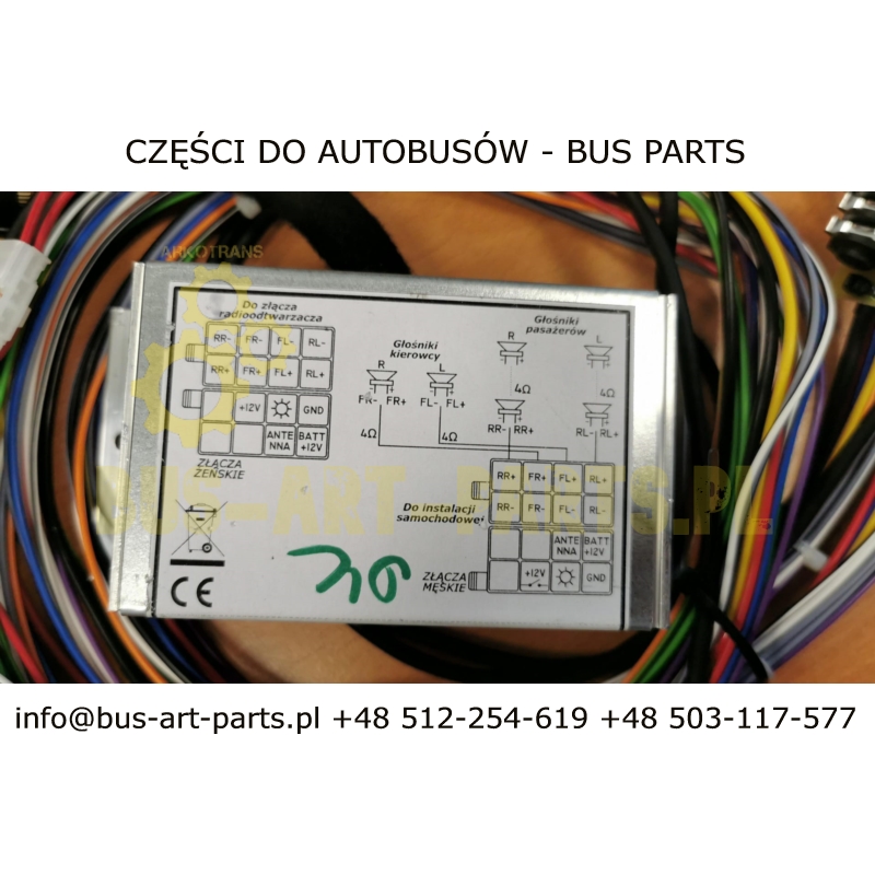 MIKROFON PRZEWODOWY ZE WZMACNIACZEM ZASILANIE 12V ZESTAW