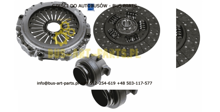 SPRZĘGŁO KPL ZF VDL FUTURA II E6 MX 12AS AS-TRONIC 1878006722 30190126 31043782  / DOCISK 30134672 / ŁOŻYSKO 30130087