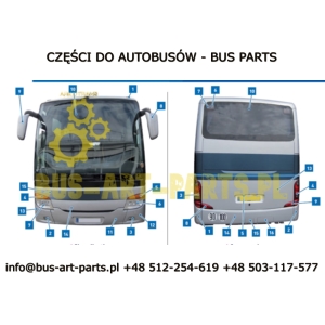 HALOGEN PRZECIWMGIELNY PRAWY SETRA S4..MERCEDES TRAVEGO I TOURISMO II ZAMIENNIK