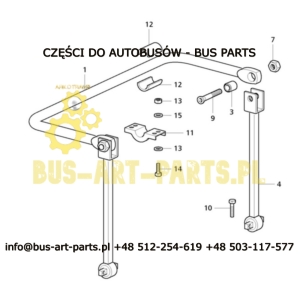 NAKRĘTKA ŚRUBY MOCOWANIA ŁĄCZNIKA STABILIZATORA TYŁ BOVA VDL FUTURA II MAGIQ EURO 5 EURO 6
