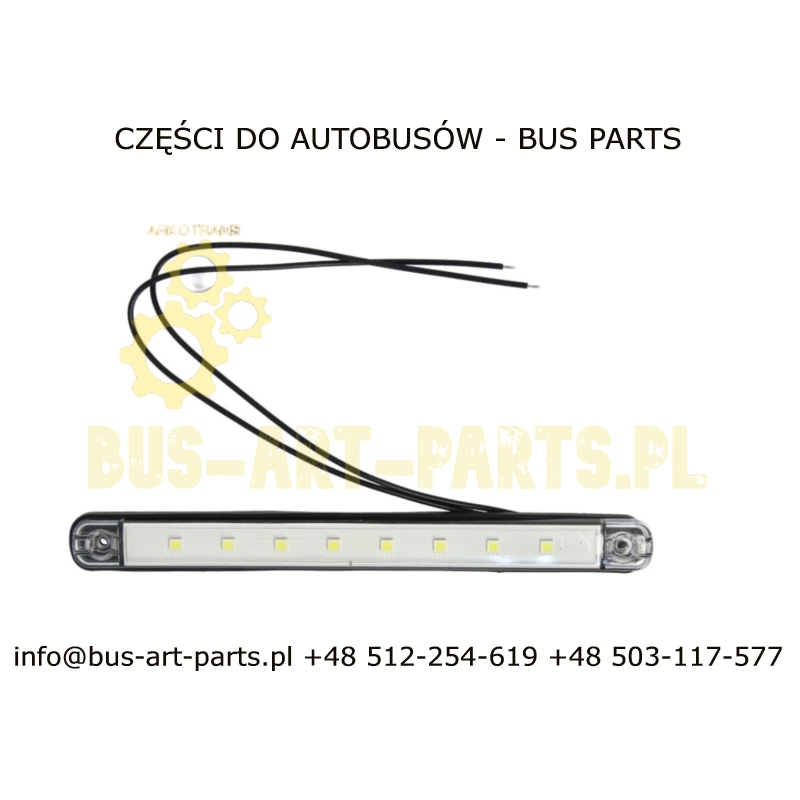 LAMPA OŚWIETLENIA WNĘTRZA 24V LED 238X21 ROZTAW OTWORÓW 213,4MM