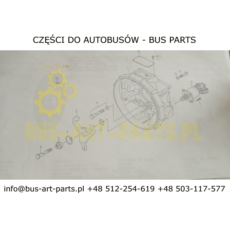ŁAPA SPRZĘGŁA ZF EOS VAN HOOL